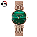 Green Dial Quartz Ultra-thin Women Watch