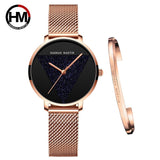Quartz Mesh Band Women Watch