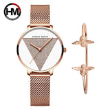Quartz Mesh Band Women Watch