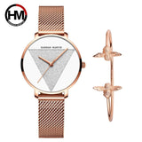 Quartz Mesh Band Women Watch