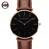Quartz Watch Leather Strap Nylon