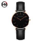 Quartz Watch Leather Strap Nylon