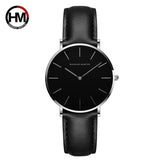Quartz Watch Leather Strap Nylon