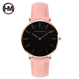 Quartz Watch Leather Strap Nylon