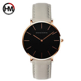 Quartz Watch Leather Strap Nylon