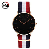 Men Quartz Black Nylon Sport Watch