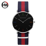 Men Quartz Black Nylon Sport Watch