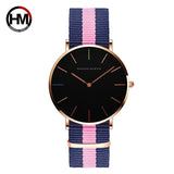 Men Quartz Black Nylon Sport Watch