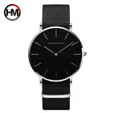 Men Quartz Black Slim Watch
