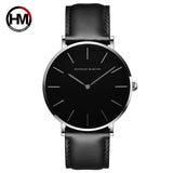 Men Quartz Black Slim Watch
