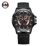 Men's Sport Breathable Leather Military Fashion Watch
