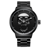 Cool Punk 3D Skull Quartz Men Watch