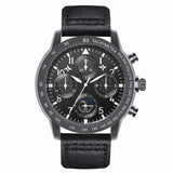 Military Sport Leather Brown Clock