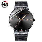 Men Watch Quartz Black Business Watch